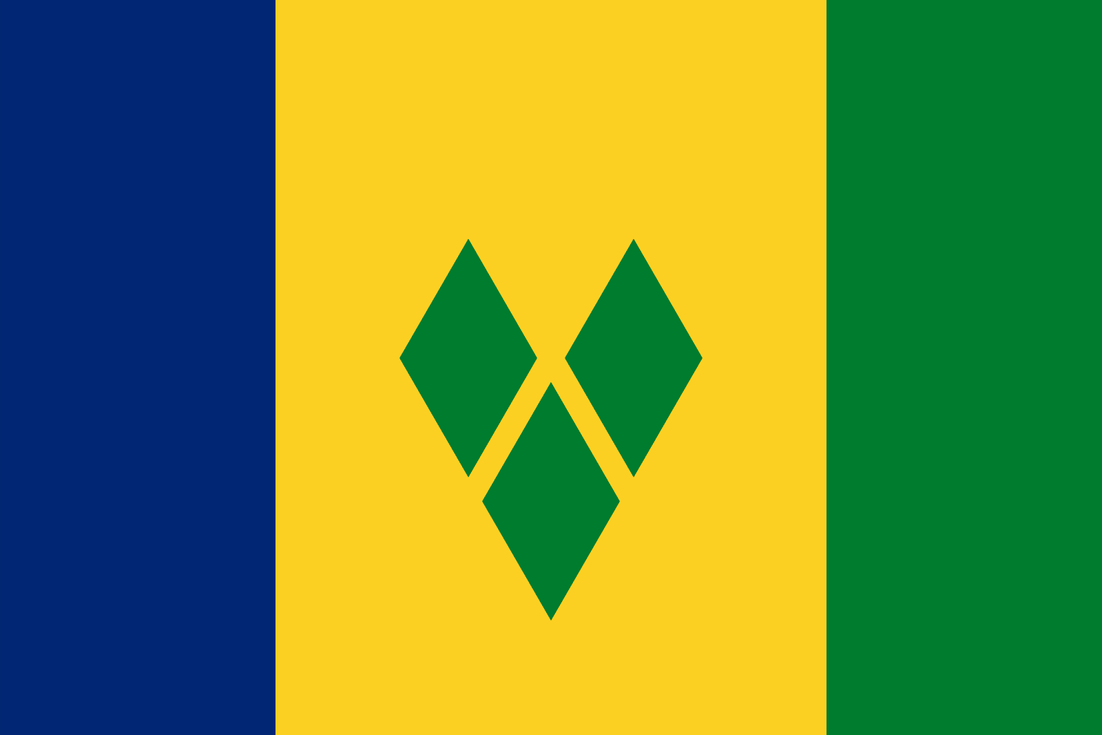 Patch Brodé Drapeau Saint-Vincent-et-les-Grenadines - 7x4,5 Cm, Thermocollant